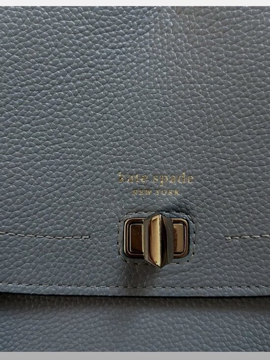 EUC Kate Spade Leila blue pebbled leather backpack main image 6